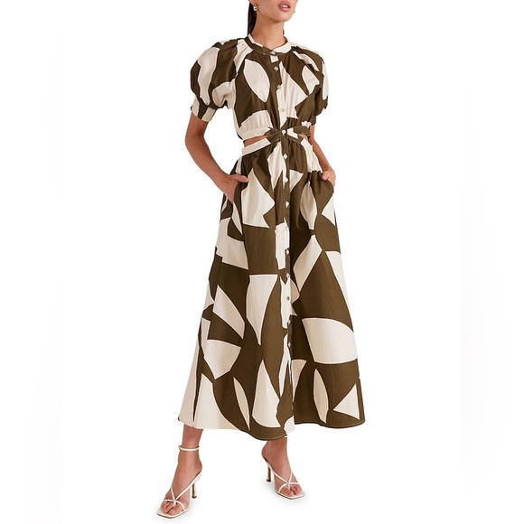 Staple the Label Dresses & Skirts - Staple the Label Impressions Moda Cutout Midi Dress